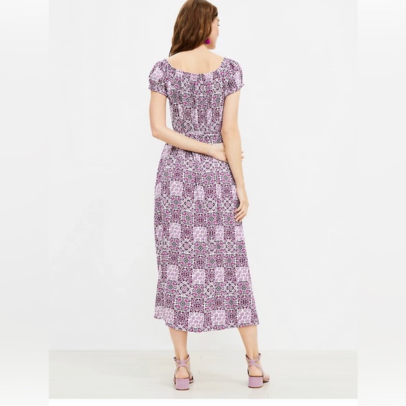 Loft tiled on&off the shoulder maxi dress - Picture 8 of 11